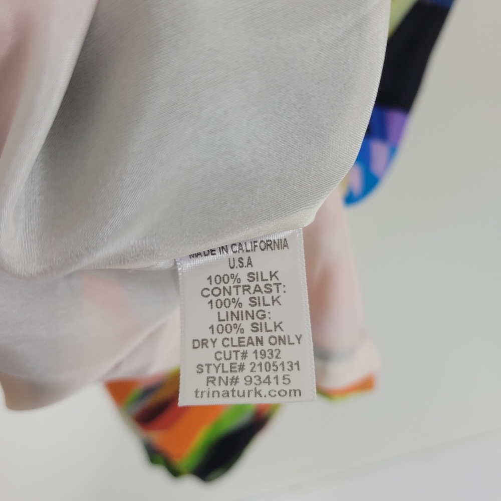 Trina Turk Multi Silk Printed Halter Neck Dress - Picture 6 of 13